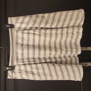 Matilda Jane SZ L Skirt Grey/White Stripe